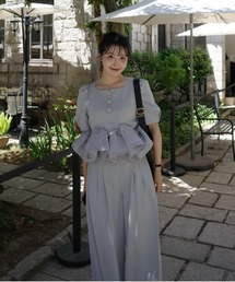 LE'RURE（リルアー）の「Whip peplum half sleeve tops（Tシャツ/カットソー）」