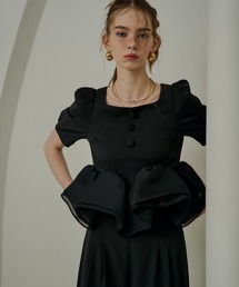 LE'RURE（リルアー）の「Whip peplum half sleeve tops（Tシャツ/カットソー）」