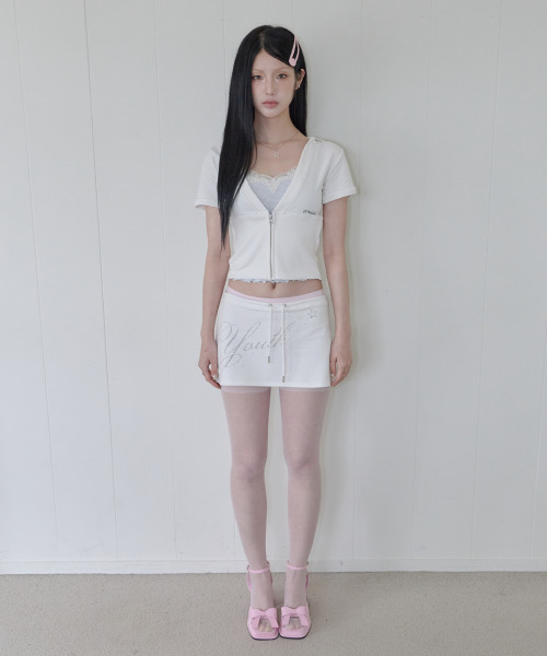 41PRAY（サイルプレイ）の「Youth Graphic Skirt / Ivory（スカート・レディース・アイボリー・OS）」の3枚目の写真