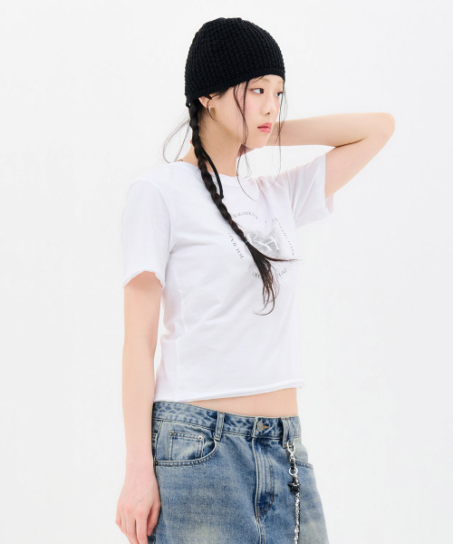 CHASECULT(チェイスカルト)の「レディースグラフィックTシャツ-FBRG5891D01(Tシャツ/カットソー・レディース・ホワイト・85/90)」の4枚目の写真