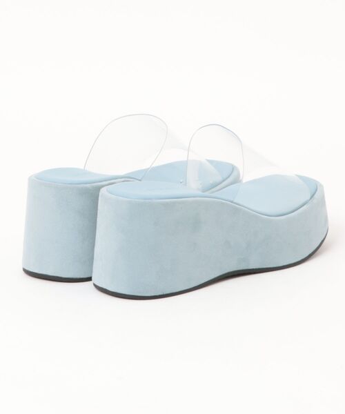 LAULEN(ローレン)の「clear band wedge sole sandals /クリアバンドウェッジソールサンダル(サンダル・レディース・クリア/ブルー/ブラック・23cm/24cm/24.5cm)」の4枚目の写真