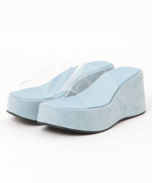 LAULEN(ローレン)の「clear band wedge sole sandals /クリアバンドウェッジソールサンダル(サンダル・レディース・クリア/ブルー/ブラック・23cm/24cm/24.5cm)」の14枚目の写真
