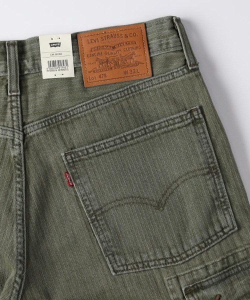 Levi's(リーバイス)の「【Levi's】478バギーカーゴ (ショートパンツ / ワーク / ヘリンボーン / リラックスフィット / 大人カジュアル)(その他パンツ・メンズ・グリーン・32inch/28inch/30inch/34inch)」の7枚目の写真
