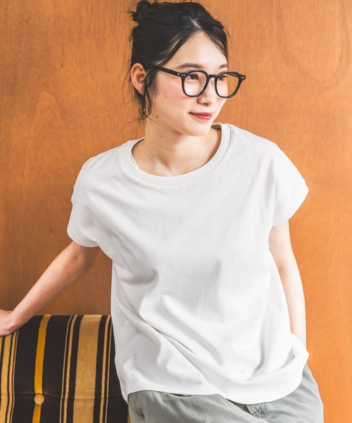 niko and...（ニコアンド）の「COLORマイスターフレンチプルオーバー（Tシャツ/カットソー・レディース・オフホワイト/レッド/ブラウン/グレー/ネイビー/アイボリー・MEDIUM/LARGE）」の2枚目の写真