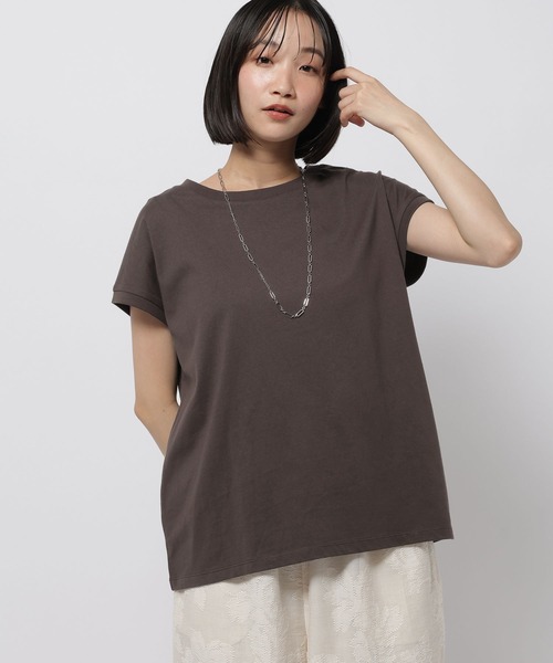 niko and...（ニコアンド）の「COLORマイスターフレンチプルオーバー（Tシャツ/カットソー・レディース・オフホワイト/レッド/ブラウン/グレー/ネイビー/アイボリー・MEDIUM/LARGE）」の8枚目の写真