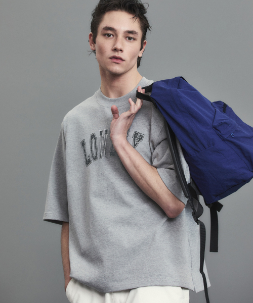 NOHANT（ノアン）の「LONELY/LOVELY STRUCTURED T-SHIRT GRAY（Tシャツ/カットソー・メンズ・ライトグレー・SMALL/MEDIUM/LARGE）」の5枚目の写真