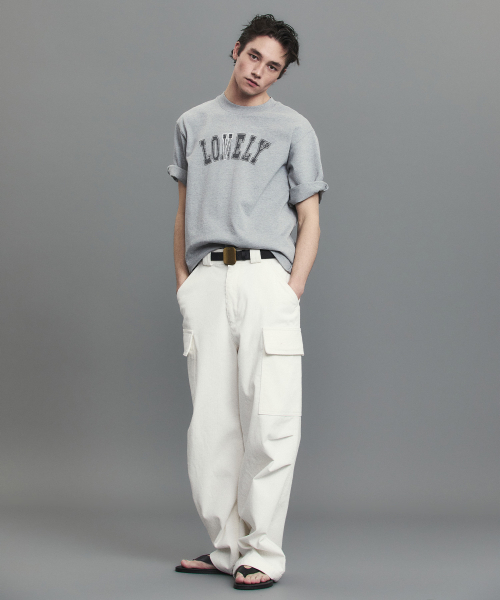 NOHANT（ノアン）の「LONELY/LOVELY STRUCTURED T-SHIRT GRAY（Tシャツ/カットソー・メンズ・ライトグレー・SMALL/MEDIUM/LARGE）」の6枚目の写真