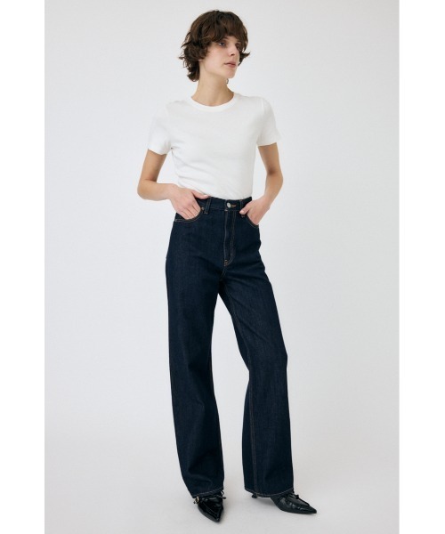 MOUSSY（マウジー）の「HIGH WAIST STRAIGHT（デニムパンツ・レディース・ライトブルー/ワンウォッシュ・23inch/24inch/25inch/26inch）」の8枚目の写真