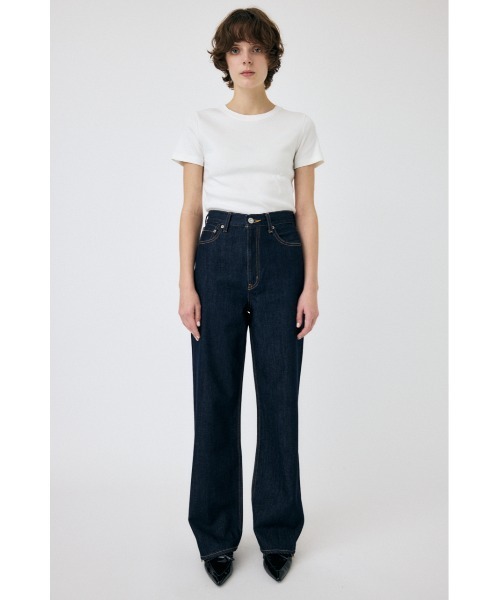MOUSSY（マウジー）の「HIGH WAIST STRAIGHT（デニムパンツ・レディース・ライトブルー/ワンウォッシュ・23inch/24inch/25inch/26inch）」の10枚目の写真