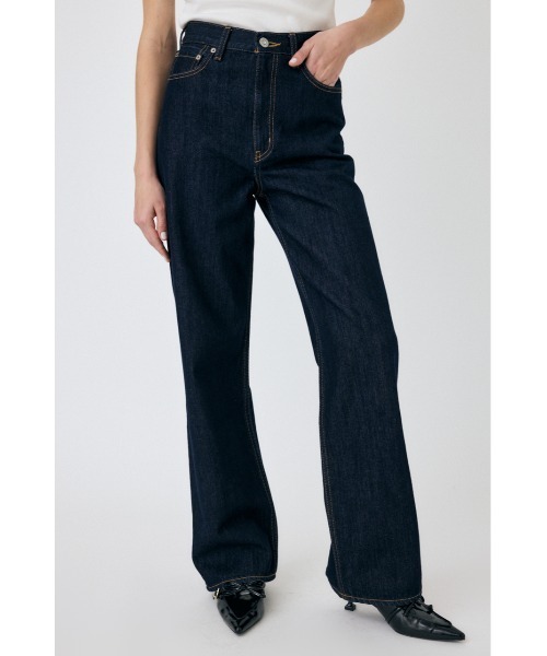 MOUSSY（マウジー）の「HIGH WAIST STRAIGHT（デニムパンツ・レディース・ライトブルー/ワンウォッシュ・23inch/24inch/25inch/26inch）」の12枚目の写真