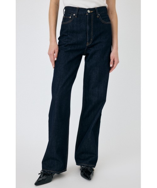 MOUSSY（マウジー）の「HIGH WAIST STRAIGHT（デニムパンツ・レディース・ライトブルー/ワンウォッシュ・23inch/24inch/25inch/26inch）」の13枚目の写真
