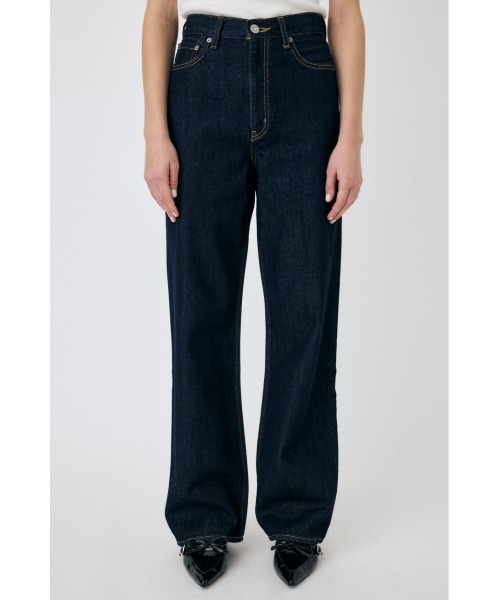 MOUSSY（マウジー）の「HIGH WAIST STRAIGHT（デニムパンツ・レディース・ライトブルー/ワンウォッシュ・23inch/24inch/25inch/26inch）」の14枚目の写真