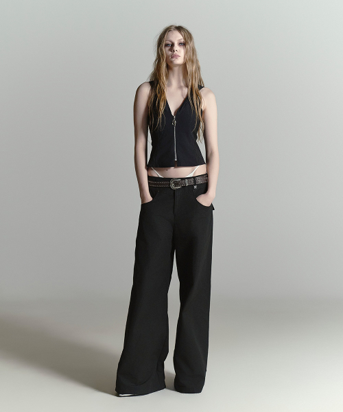 HALF DEVIL US(ハーフデビルアス)の「ホルターネックフードジップアップベスト_ブラック(ベスト・レディース・その他・SMALL/MEDIUM)」の9枚目の写真