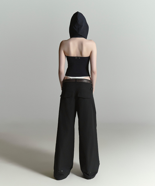 HALF DEVIL US(ハーフデビルアス)の「ホルターネックフードジップアップベスト_ブラック(ベスト・レディース・その他・SMALL/MEDIUM)」の6枚目の写真