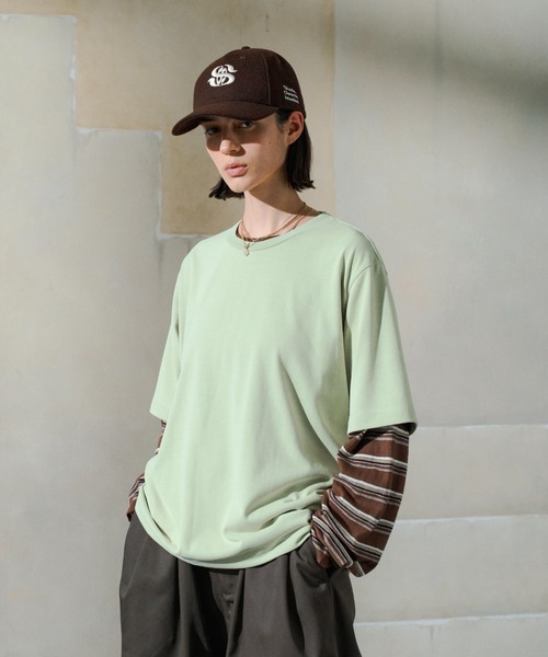 soerte(ソエルテ)の「Utility Shield Tee/ユーティリティシールドTシャツ(Tシャツ/カットソー・メンズ・アッシュグレー/ライトグリーン/ブラック/ホワイト/ネイビー/チャコールグレー・2/1/3)」の5枚目の写真