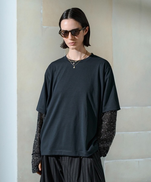 soerte(ソエルテ)の「Utility Shield Tee/ユーティリティシールドTシャツ(Tシャツ/カットソー・メンズ・アッシュグレー/ライトグリーン/ブラック/ホワイト/ネイビー/チャコールグレー・2/1/3)」の2枚目の写真