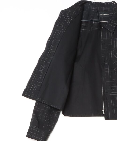 FORSOMEONE(フォーサムワン)の「FORSOMEONE KASURI ZIP SHIRT(ブルゾン・メンズ・ブラック・46/48/50)」の2枚目の写真