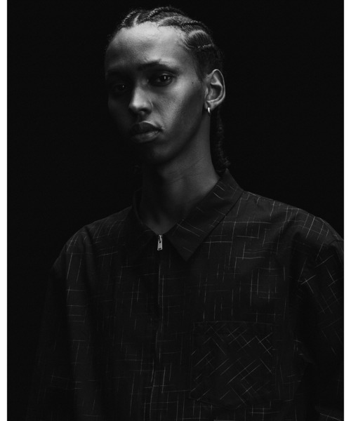 FORSOMEONE(フォーサムワン)の「FORSOMEONE KASURI ZIP SHIRT(ブルゾン・メンズ・ブラック・46/48/50)」の5枚目の写真