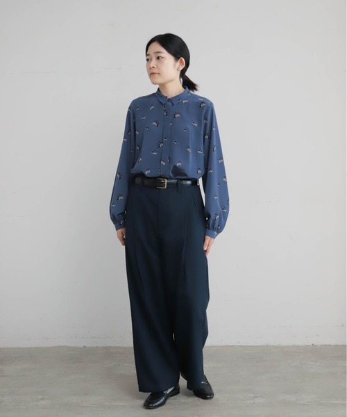Blanc Bleu Minuit(ブランブルーミニュイ)の「アソートチェック 深タックパンツ(その他パンツ・レディース・ネイビー/チャコールグレー・FREE)」の3枚目の写真