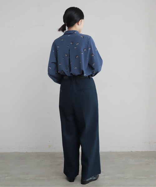 Blanc Bleu Minuit(ブランブルーミニュイ)の「アソートチェック 深タックパンツ(その他パンツ・レディース・ネイビー/チャコールグレー・FREE)」の4枚目の写真