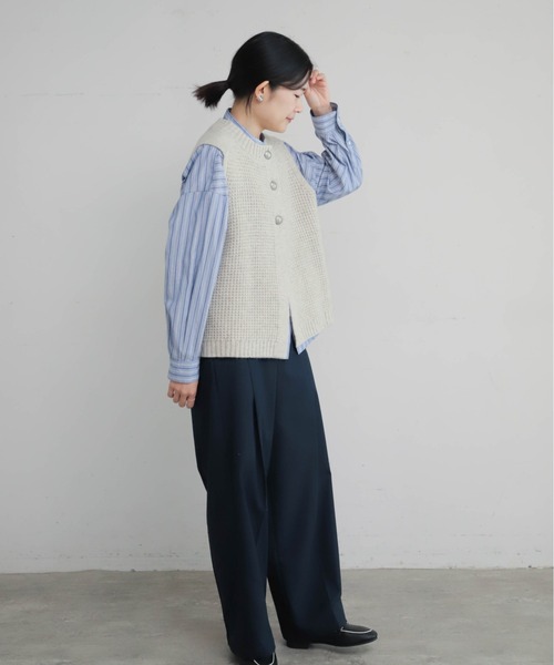 Blanc Bleu Minuit(ブランブルーミニュイ)の「アソートチェック 深タックパンツ(その他パンツ・レディース・ネイビー/チャコールグレー・FREE)」の17枚目の写真