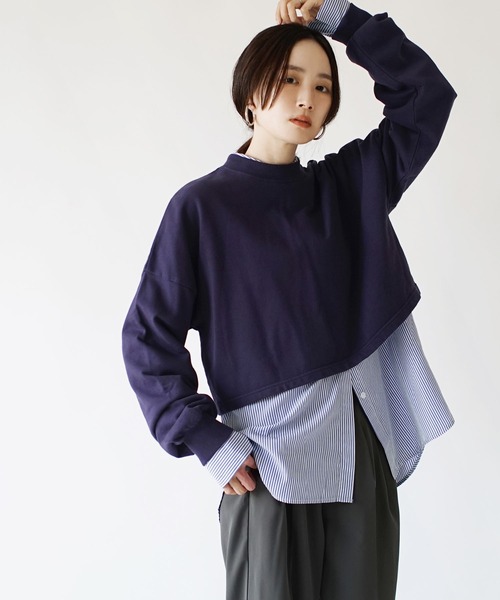 zootie(ズーティー)の「汗しみない ベーシックシャツ(シャツ/ブラウス・レディース・ストライプ/ピンク/ホワイト/チャコール・M/L)」の17枚目の写真