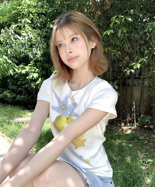 almo(アルモ)の「【LAMPOON】青りんごTシャツ(Tシャツ/カットソー・レディース・ホワイト・LARGE/MEDIUM/SMALL)」の3枚目の写真