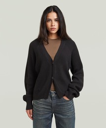 Unit Cardi/ベーシックデザインコットンニットカーディガン