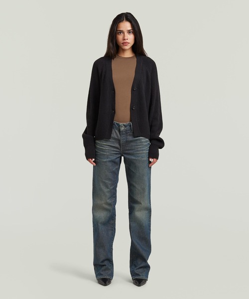 G-STAR(ジースター)の「Unit Cardi/ベーシックデザインコットンニットカーディガン(カーディガン/ボレロ・レディース・ダークブラック・MEDIUM/SMALL/X-SMALL)」の5枚目の写真