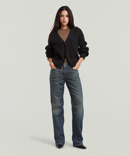G-STAR(ジースター)の「Unit Cardi/ベーシックデザインコットンニットカーディガン(カーディガン/ボレロ・レディース・ダークブラック・MEDIUM/SMALL/X-SMALL)」の4枚目の写真