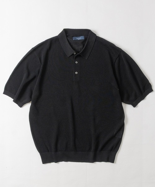 JOHN'S CLOSET(ジョンズクローゼット)の「【s】ルーズシルエット ドライタッチ鹿の子 ポロシャツ 接触冷感/透かし編み(ポロシャツ・メンズ・グレイッシュベージュ/チャコールグレー/ブラック・MEDIUM/LARGE)」の12枚目の写真