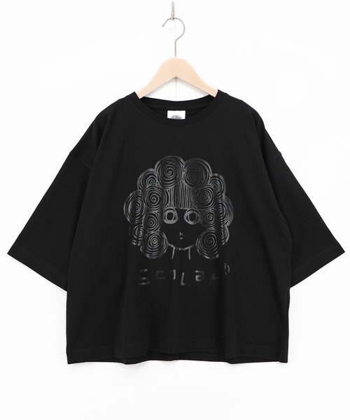ScoLar（スカラー）の「162693：オーロラ箔スカラーちゃん 接触冷感Tシャツ（Tシャツ/カットソー・レディース・ピンク/オフホワイト/イエロー/ブラック・M）」の3枚目の写真