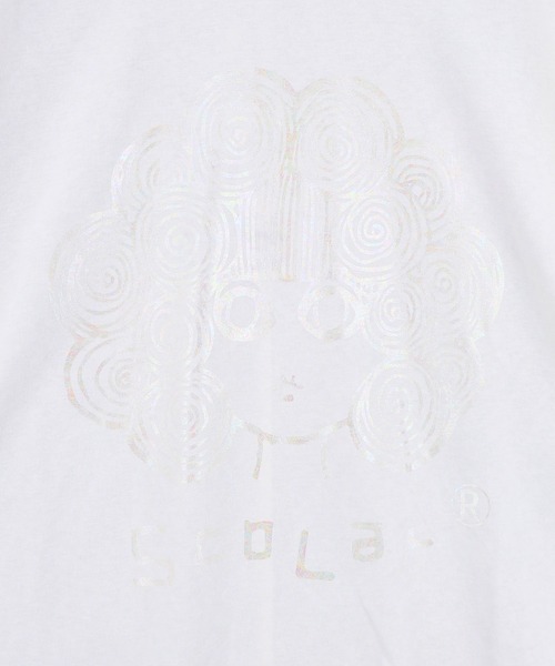 ScoLar（スカラー）の「162693：オーロラ箔スカラーちゃん 接触冷感Tシャツ（Tシャツ/カットソー・レディース・ピンク/オフホワイト/イエロー/ブラック・M）」の9枚目の写真