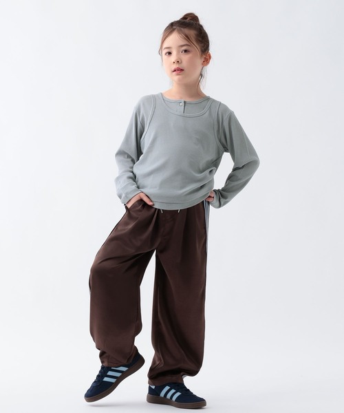 BAYFLOW（ベイフロー）の「[一本でおしゃれに決まる☆]サテンリラックスラインパンツ[120~160cm](KIDS)（その他パンツ・キッズ・ブラック/ブラウン・160cm/150cm/140cm/130cm/120cm）」の6枚目の写真