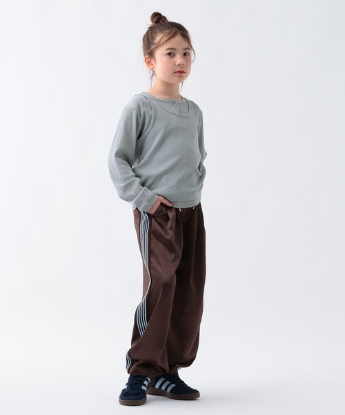 BAYFLOW（ベイフロー）の「[一本でおしゃれに決まる☆]サテンリラックスラインパンツ[120~160cm](KIDS)（その他パンツ・キッズ・ブラック/ブラウン・160cm/150cm/140cm/130cm/120cm）」の7枚目の写真