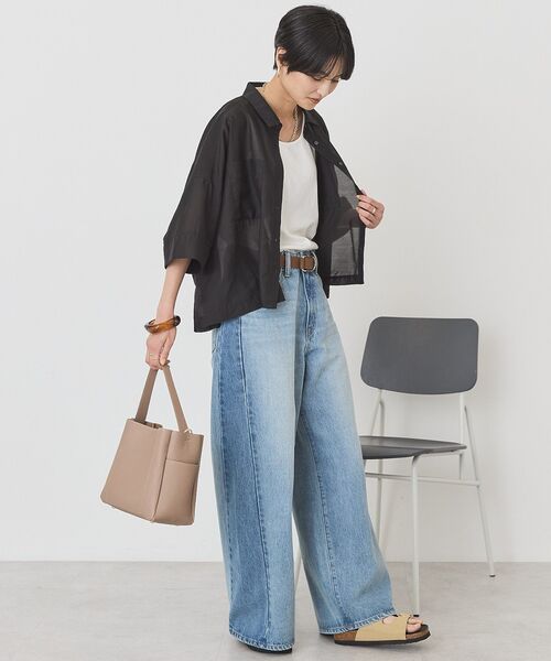 AMERICAN HOLIC(アメリカンホリック)の「【2点セット】2WAYワンハンドルミニトート+ポーチ(トートバッグ・レディース・グレイッシュベージュ/ブラック/ライトイエロー・FREE)」の6枚目の写真