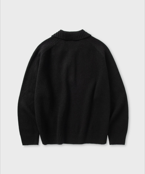 NONBLANK(ノンブランク)の「ウールカラー ニット_BLACK(ニット/セーター・メンズ・ブラック・MEDIUM/LARGE/X-LARGE)」の2枚目の写真