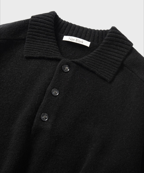 NONBLANK(ノンブランク)の「ウールカラー ニット_BLACK(ニット/セーター・メンズ・ブラック・MEDIUM/LARGE/X-LARGE)」の3枚目の写真