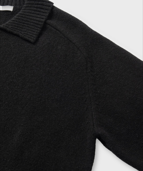 NONBLANK(ノンブランク)の「ウールカラー ニット_BLACK(ニット/セーター・メンズ・ブラック・MEDIUM/LARGE/X-LARGE)」の5枚目の写真