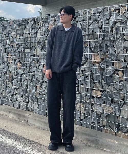 NONBLANK(ノンブランク)の「ウールカラー ニット_BLACK(ニット/セーター・メンズ・ブラック・MEDIUM/LARGE/X-LARGE)」の12枚目の写真
