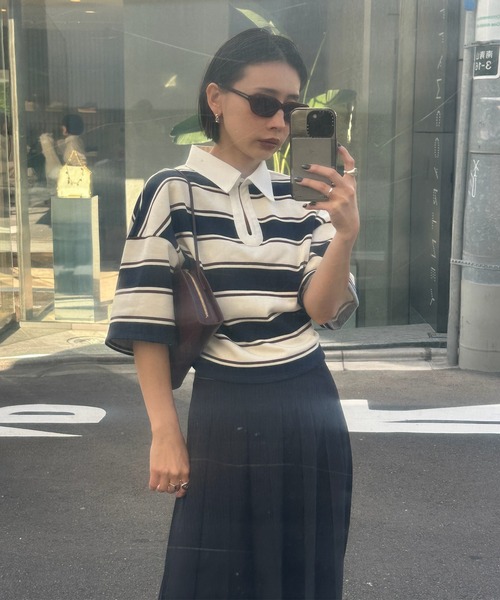 WAIST MARK RUGGER SHIRT TOP（シャツ/ブラウス）｜Ameri（アメリ）の