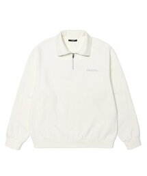 ADHOC（アドホック）の「男女共用 切り替えディテール 半ジップTシャツ (O-WHITE) (HZ9LT81-33)（その他トップス）」