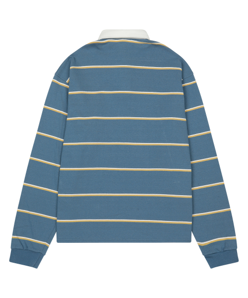 SUNDAY FRUIT MARKET（サンデーフルーツマーケット）の「W) SUN STRIPE COLLAR TEE BLUE（ポロシャツ・レディース・その他・SMALL/MEDIUM）」の3枚目の写真