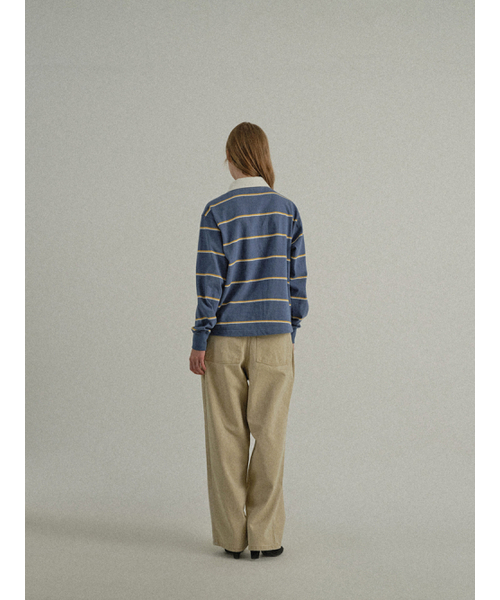 SUNDAY FRUIT MARKET（サンデーフルーツマーケット）の「W) SUN STRIPE COLLAR TEE BLUE（ポロシャツ・レディース・その他・SMALL/MEDIUM）」の10枚目の写真