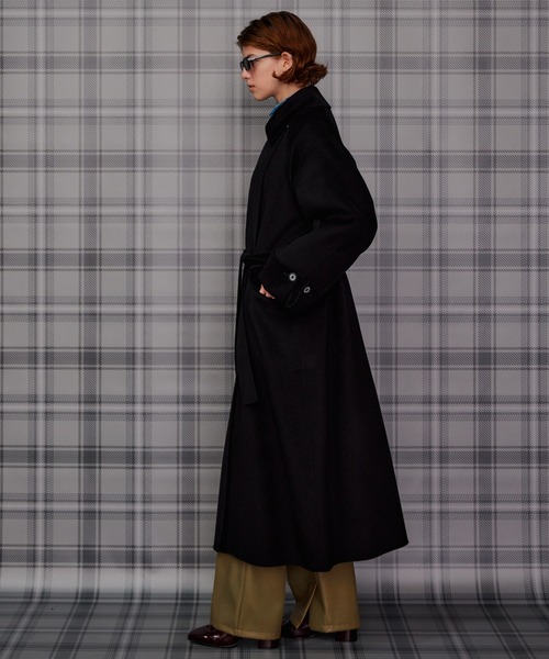 MAISON SPECIAL(メゾンスペシャル)の「【2026Autumn PRE-ORDER】Cashmere Blend Double-Face Gown Coat/カシミヤブレンドリバーガウンコート(その他アウター・レディース・グレー/ブラック/ブラウン・36/38)」の11枚目の写真