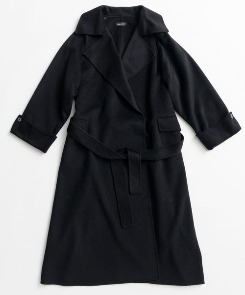 MAISON SPECIAL(メゾンスペシャル)の「【2026Autumn PRE-ORDER】Cashmere Blend Double-Face Gown Coat/カシミヤブレンドリバーガウンコート(その他アウター・レディース・グレー/ブラック/ブラウン・36/38)」の14枚目の写真