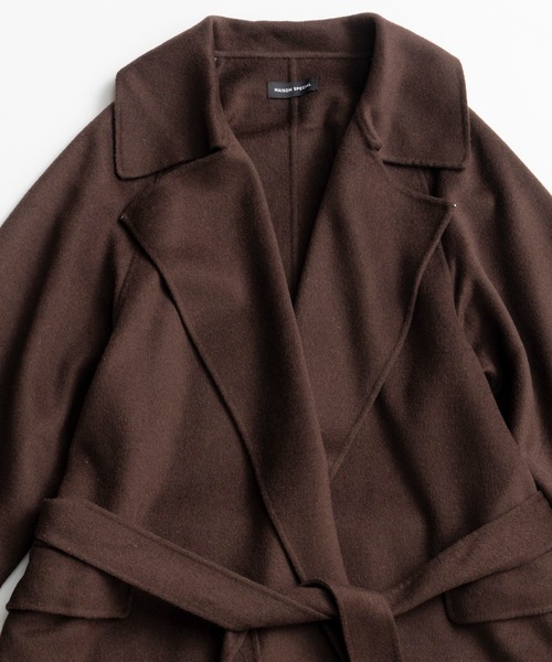MAISON SPECIAL(メゾンスペシャル)の「【2026Autumn PRE-ORDER】Cashmere Blend Double-Face Gown Coat/カシミヤブレンドリバーガウンコート(その他アウター・レディース・グレー/ブラック/ブラウン・36/38)」の16枚目の写真