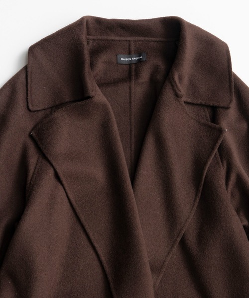 MAISON SPECIAL(メゾンスペシャル)の「【2026Autumn PRE-ORDER】Cashmere Blend Double-Face Gown Coat/カシミヤブレンドリバーガウンコート(その他アウター・レディース・グレー/ブラック/ブラウン・36/38)」の17枚目の写真
