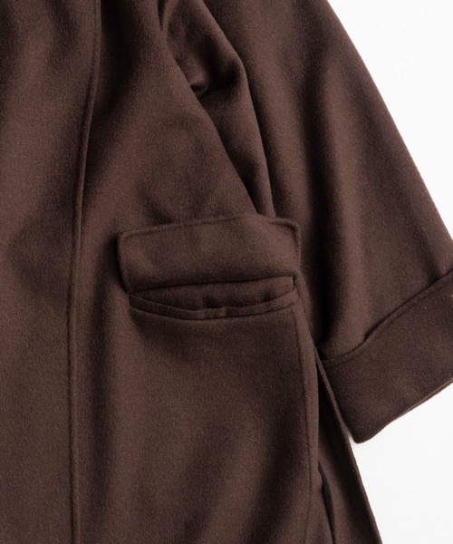 MAISON SPECIAL(メゾンスペシャル)の「【2026Autumn PRE-ORDER】Cashmere Blend Double-Face Gown Coat/カシミヤブレンドリバーガウンコート(その他アウター・レディース・グレー/ブラック/ブラウン・36/38)」の21枚目の写真