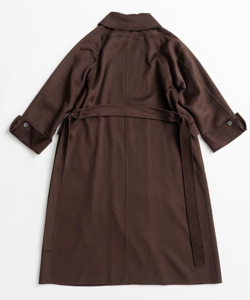 MAISON SPECIAL(メゾンスペシャル)の「【2026Autumn PRE-ORDER】Cashmere Blend Double-Face Gown Coat/カシミヤブレンドリバーガウンコート(その他アウター・レディース・グレー/ブラック/ブラウン・36/38)」の22枚目の写真